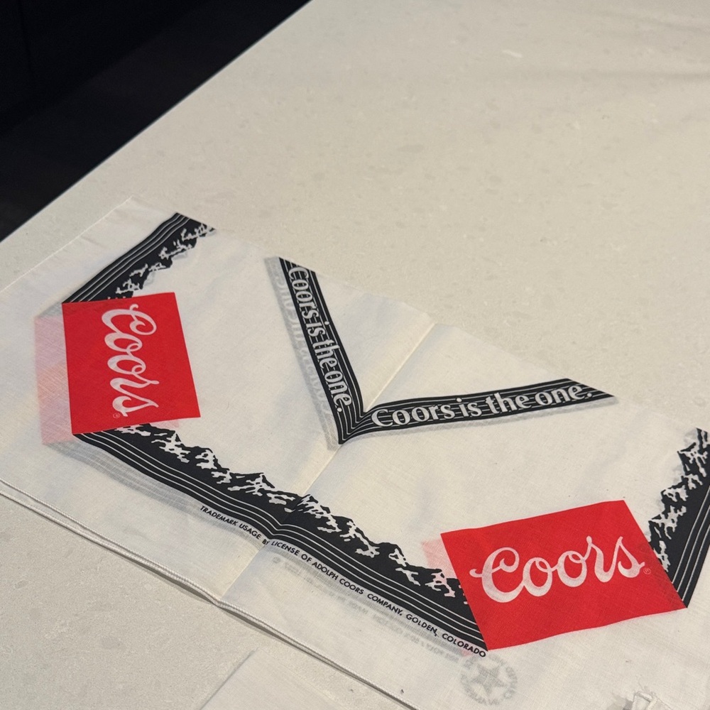 Coors White and Red Men's Scarf - Picture 5 of 5